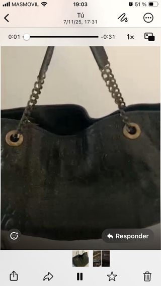 Bolso Carolina herrera Cuero Negro