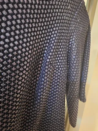 Vestido azul plateado lentejuelas