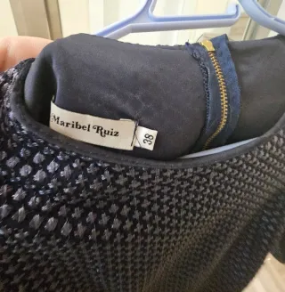 Vestido azul plateado lentejuelas