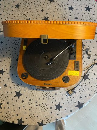 Giradischi portatile retro Roadstar in legno