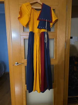 Vestido Aldeana Disfraz medieval Mesorena. Talla S