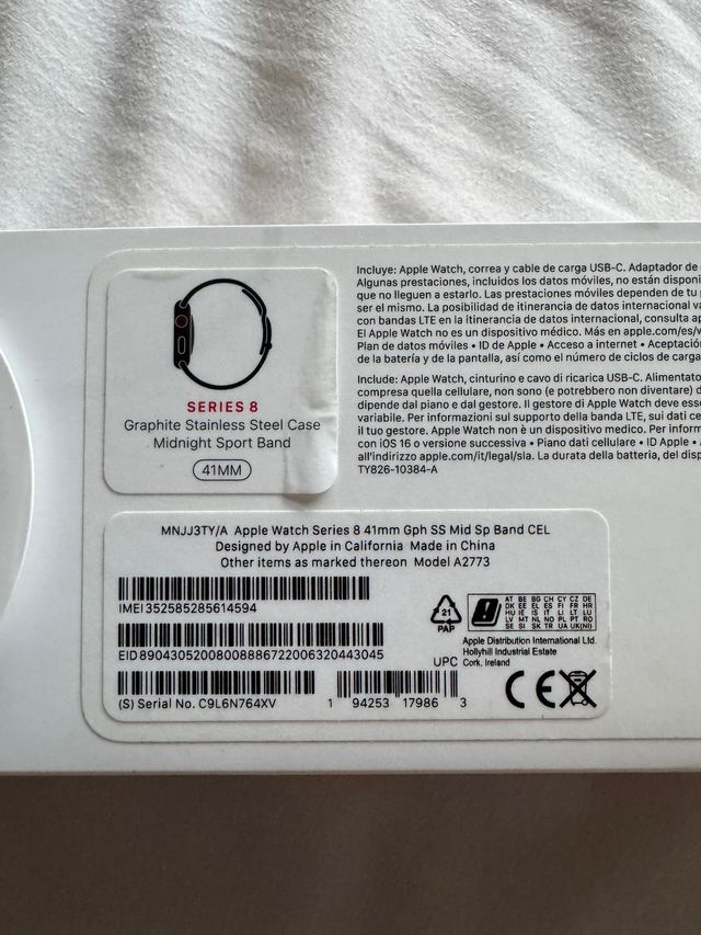 Apple Watch 8 41mm Acero Inoxidable 100%