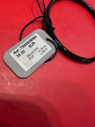 Pulsera rígida Time Force negra y plateada