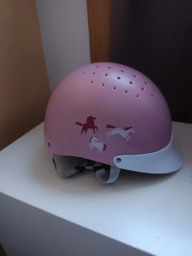 Casco hípica niña 52-55cm rosa