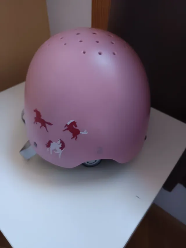 Casco hípica niña 52-55cm rosa