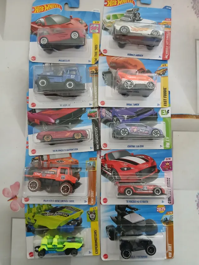 Hot Wheels 5 autos colección