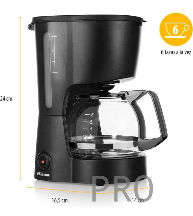 Cafetera con capacidad de 6 tazas - Tristar
