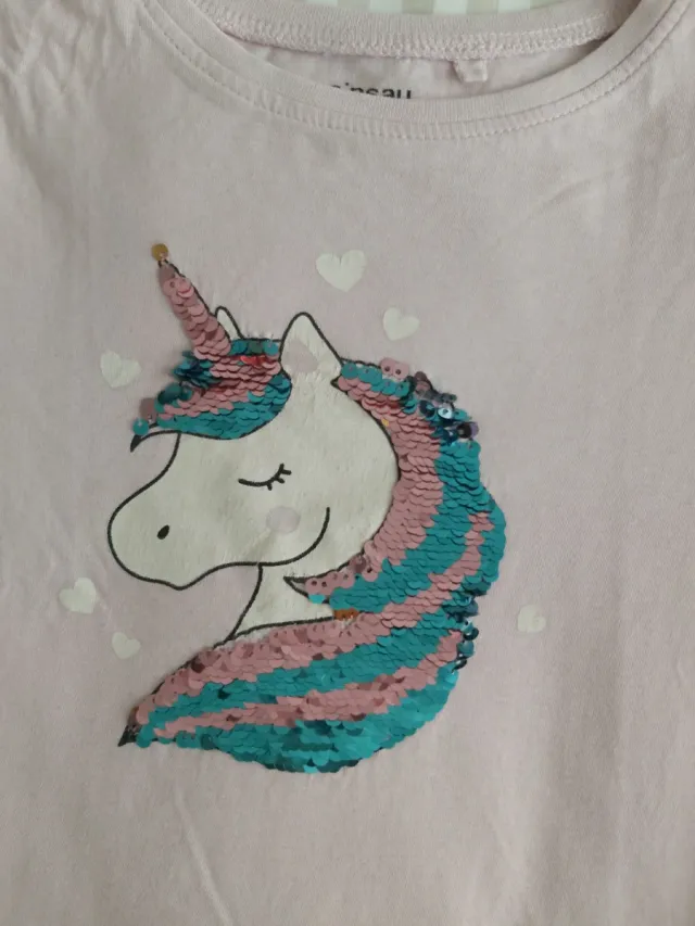 Camiseta unicornio lentejuelas reversible