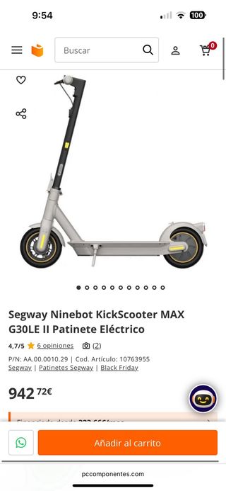 Patinete Ninebot G30