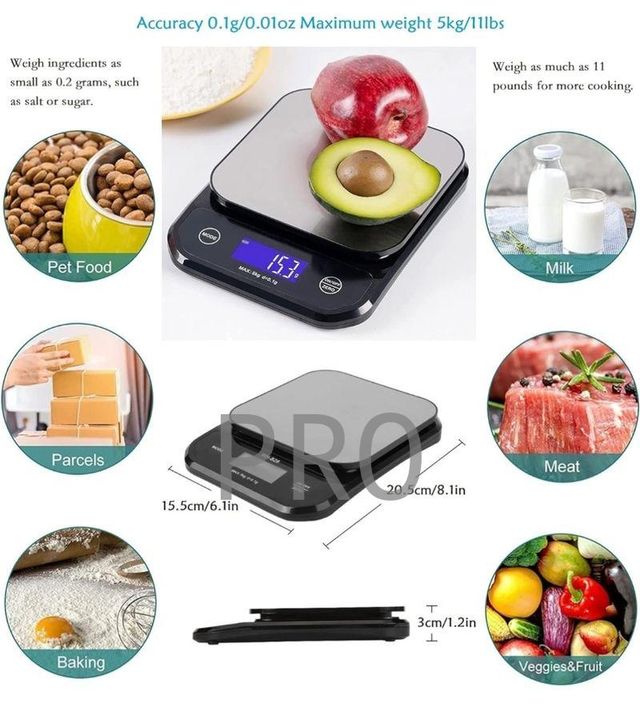 Báscula de cocina digital 5kg - Rhorawill