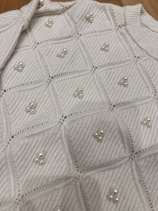 Maglione Nuna Lie bianco con perle