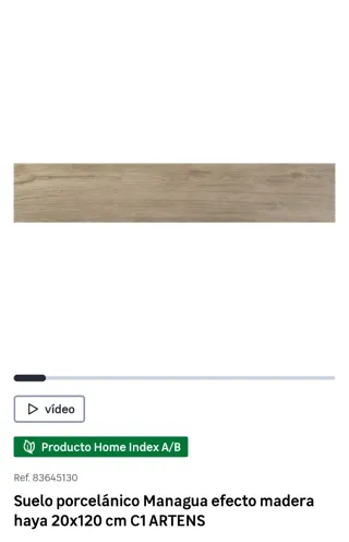 Suelo porcelánico Managua haya 20x120