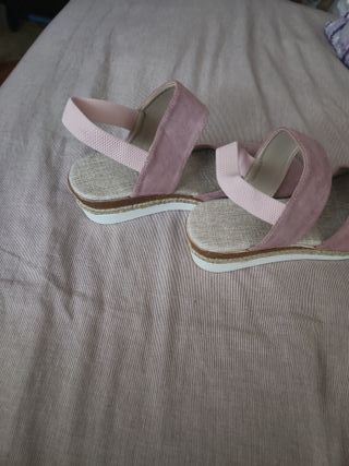 Sandalias rosas mujer