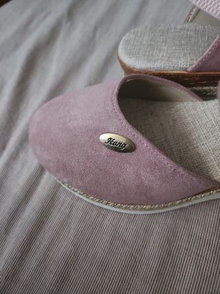 Sandalias rosas mujer