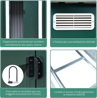 Casetta da Giardino 2.9m² in Lamiera d'Acciaio, Ca