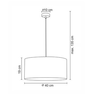 Lámpara de techo colgante de ratán beige y negro
