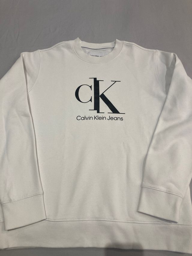 Sudadera Calvin Klein Jeans Blanca