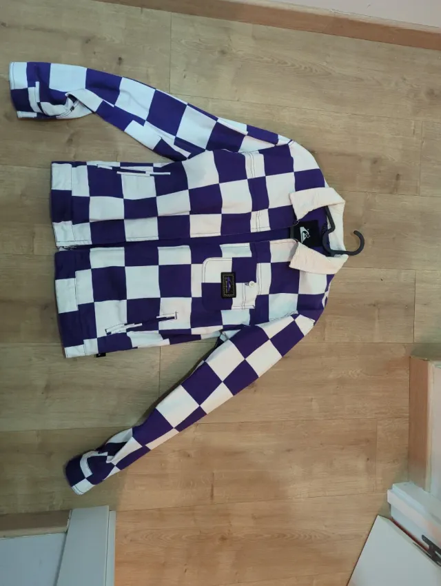 Chaqueta Quiksilver Cuadros Morado/Blanco Talla M