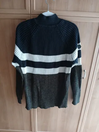 Jersey hombre rayas cremallera