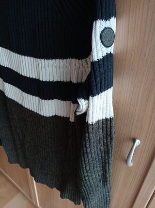 Jersey hombre rayas cremallera