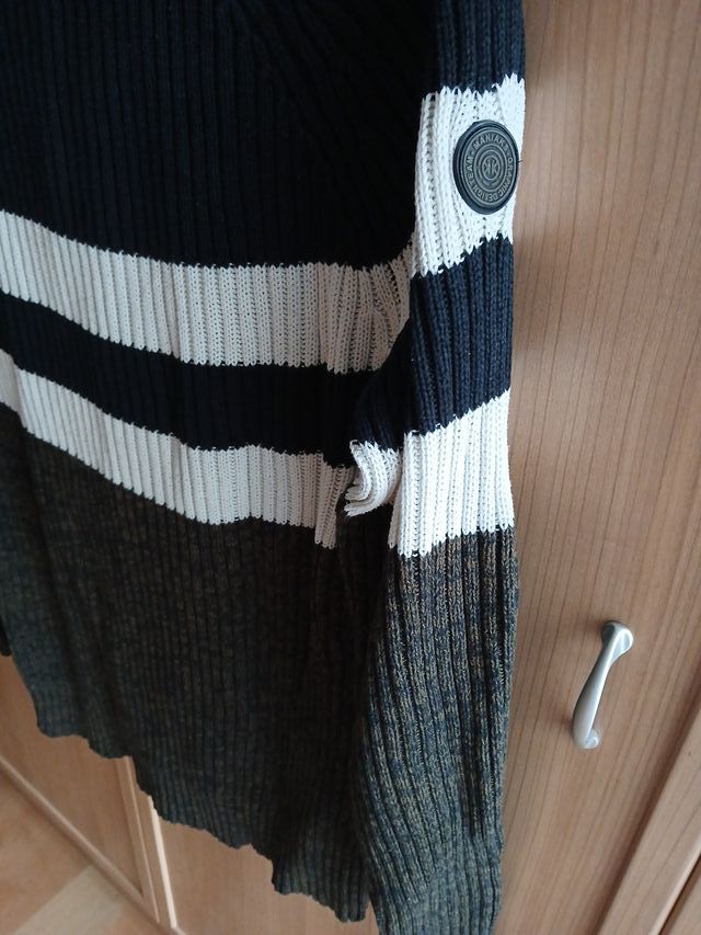 Jersey hombre rayas cremallera