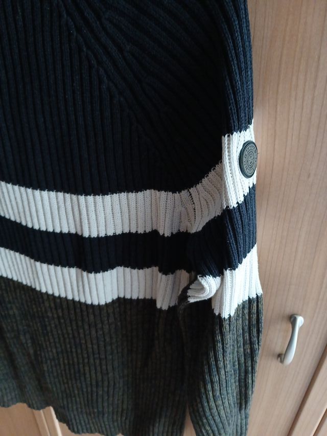 Jersey hombre rayas cremallera