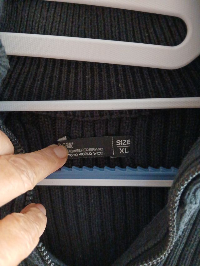 Jersey hombre rayas cremallera