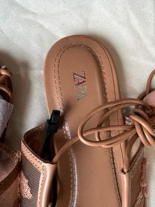 Bailarinas Zara Malla Flores Talla 39