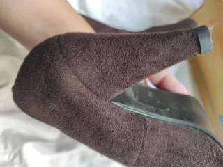 Zapatos antelina señora terciopelo marrón chocolat