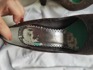 Zapatos antelina señora terciopelo marrón chocolat