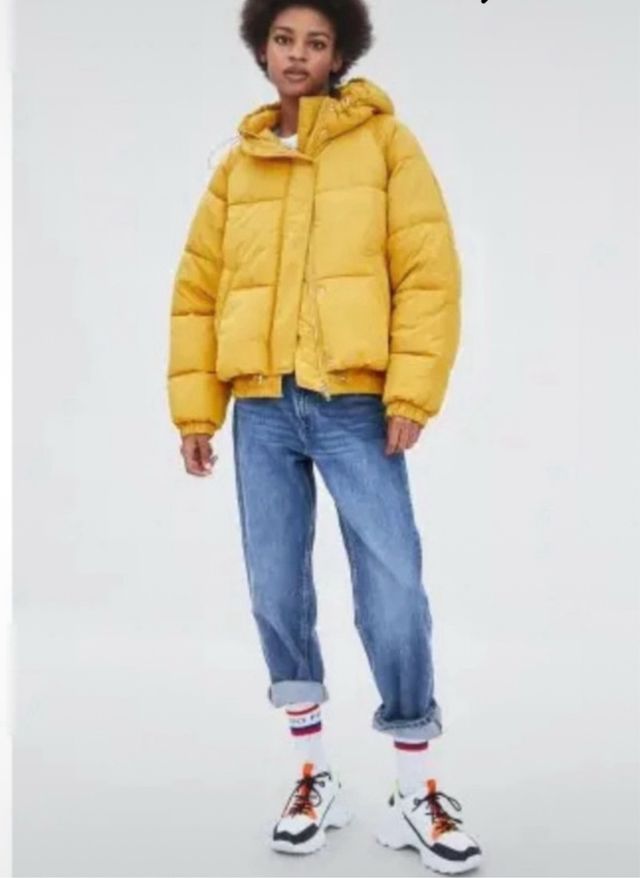 Chaqueta acolchada amarilla