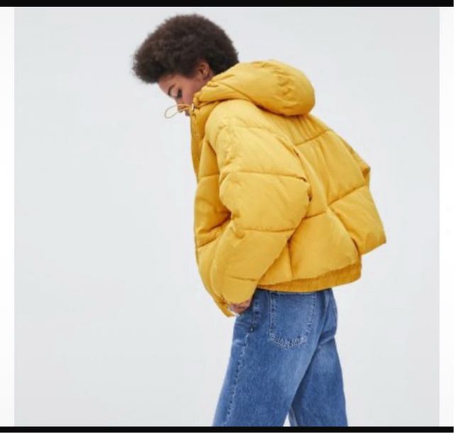 Chaqueta acolchada amarilla
