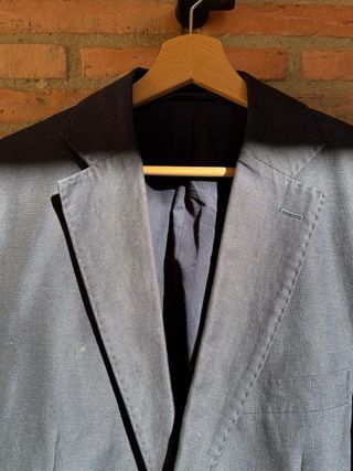 Americana de caballero azul