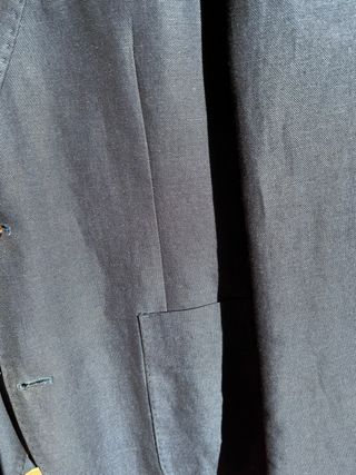 Americana de caballero azul