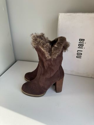 Stivaletti Bibi Lou marroni con pelliccia