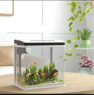 PawHut Acuario de Cristal de 13L
