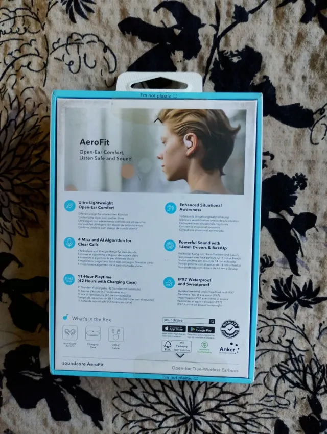 Soundcore AeroFit Auriculares Inalámbricos Rosa