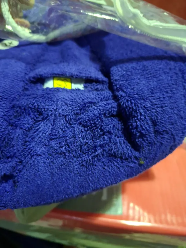 Albornoz XL azul eléctrico,rizo de algodón 100%