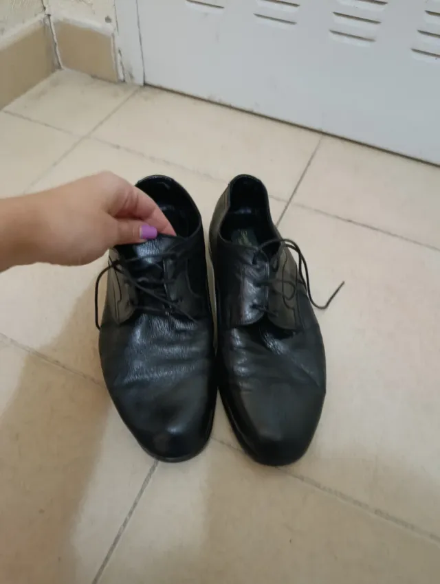 Zapatos de vestir piel negros para caballero