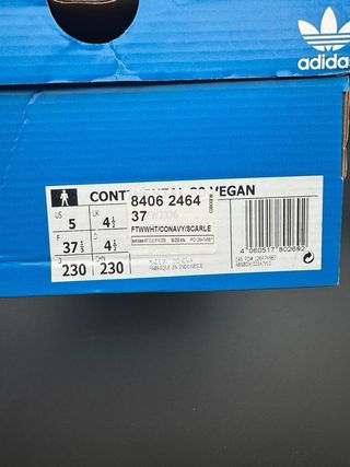 Adidas Zapatillas Continental 80 Vegan, 37 1/3