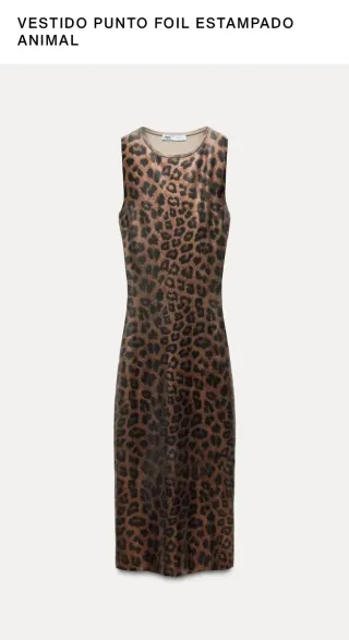Vestido Animal Print Zara XS