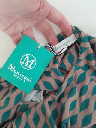 Vestido midi estampado mujer talla única