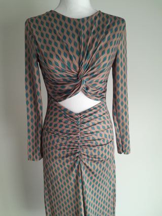 Vestido midi estampado mujer talla única