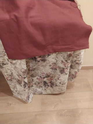 Tela corpiño fallera huertana granate