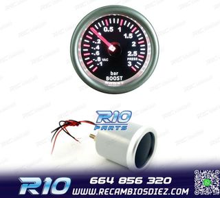 RELOJ PRESIÓN TURBO FONDO NEGRO ILUMINADO