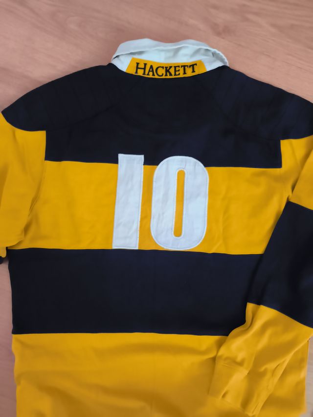 Sudadera Hackett Hombre Talla L Negra y Amarilla