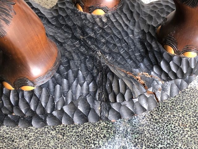 Mesilla (mesa pequeña) elefante madera cristal