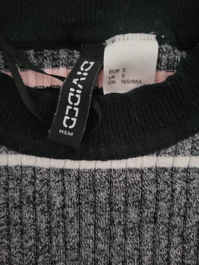 Jersey fino Divided H&M gris rosa Talla S