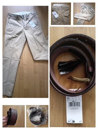 Pack pantalón+cinturón MANGO