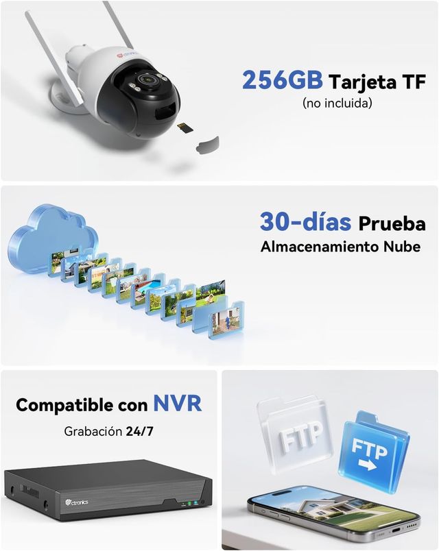 CÁMARA DE VIGILANCIA WIFI 4K ULTRA HD EXTERIOR